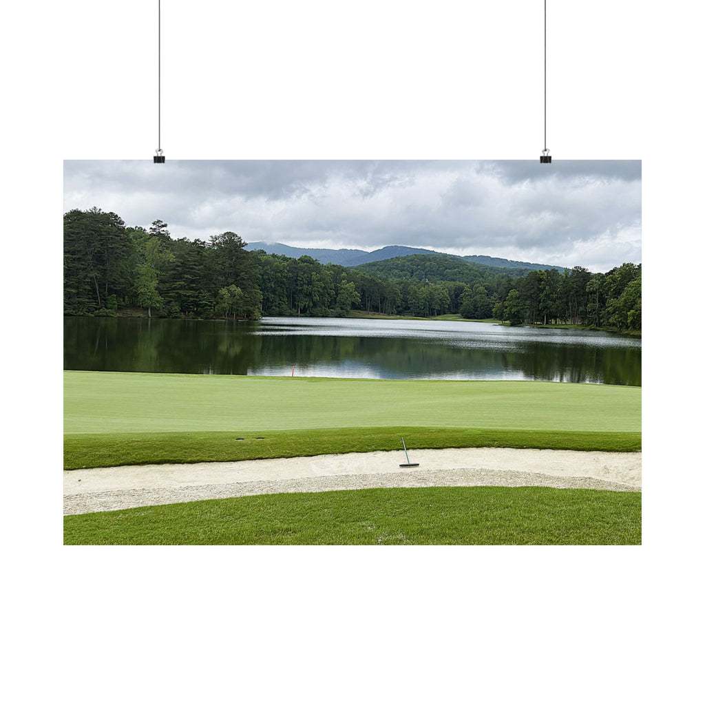 North Georgia Mountain Golf Course Wall Art | Landscape Satin Poster