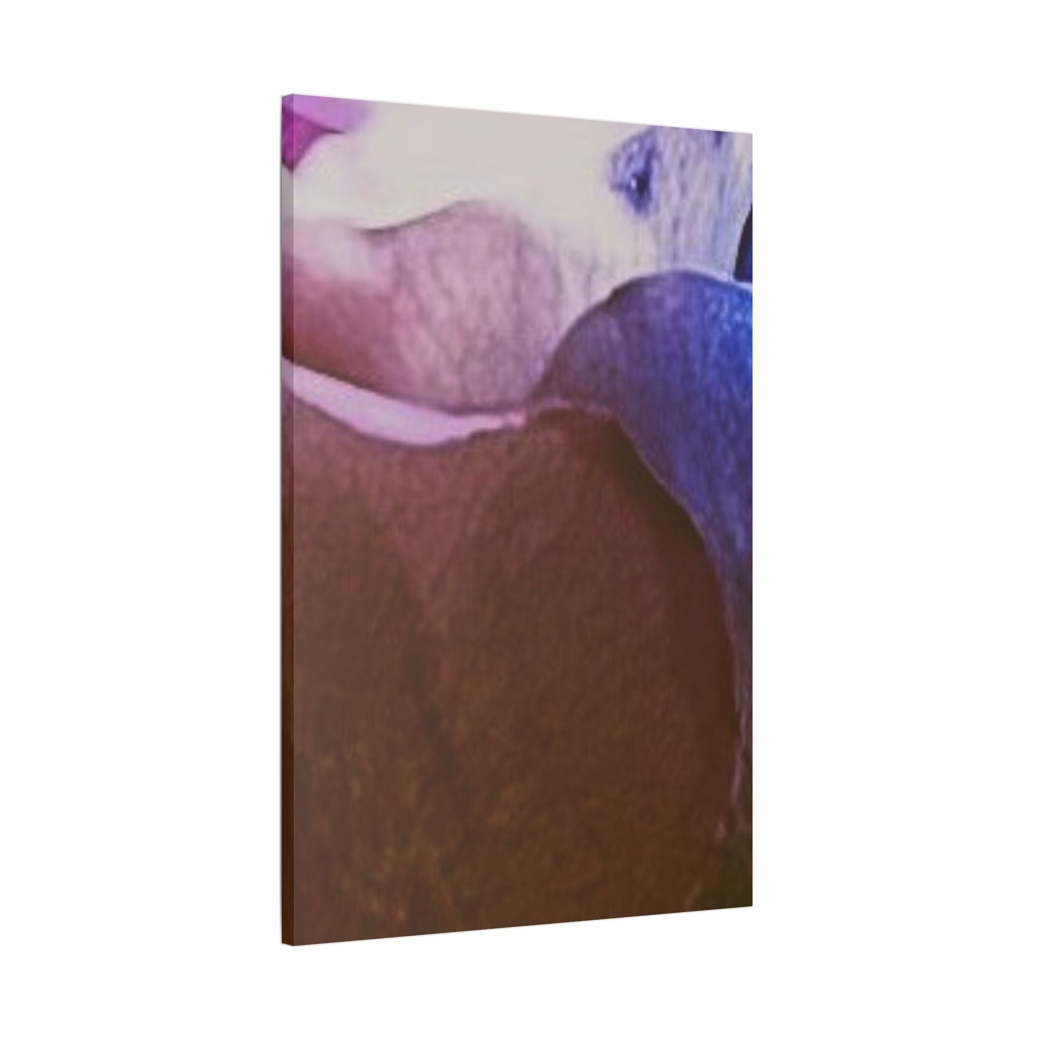 SOMETHING SPICY | Abstract Organic Shapes Satin Stretched Canvas | Brown Purple Wall Art