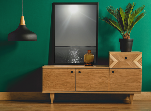 SOMETHING DAZZLING | Sunlight Over Sea Satin Canvas Stretched | Seascape Wall Art