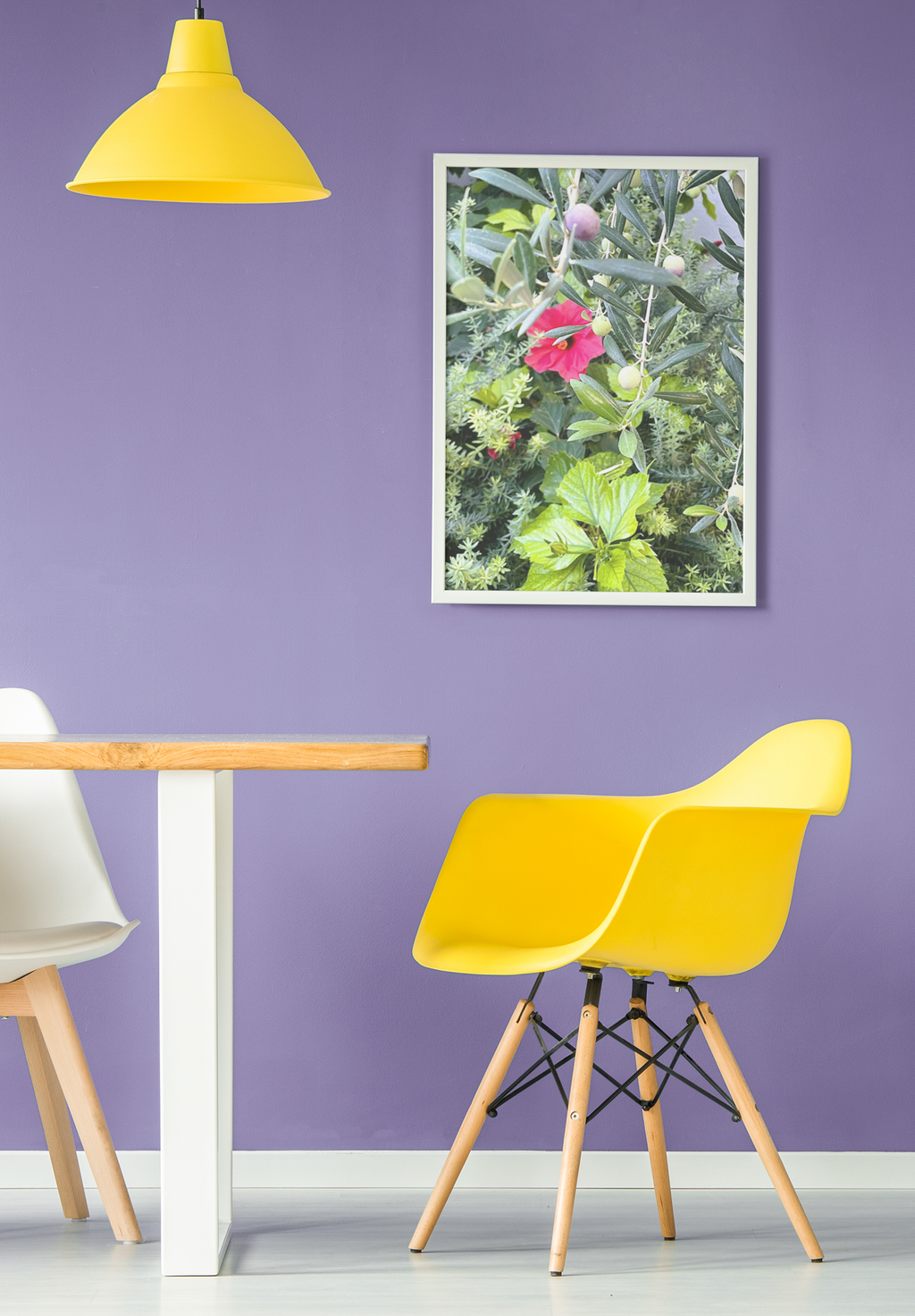 SOMETHING LUSH | Hibiscus and Red Wine Grapes Stretched Satin Canvas