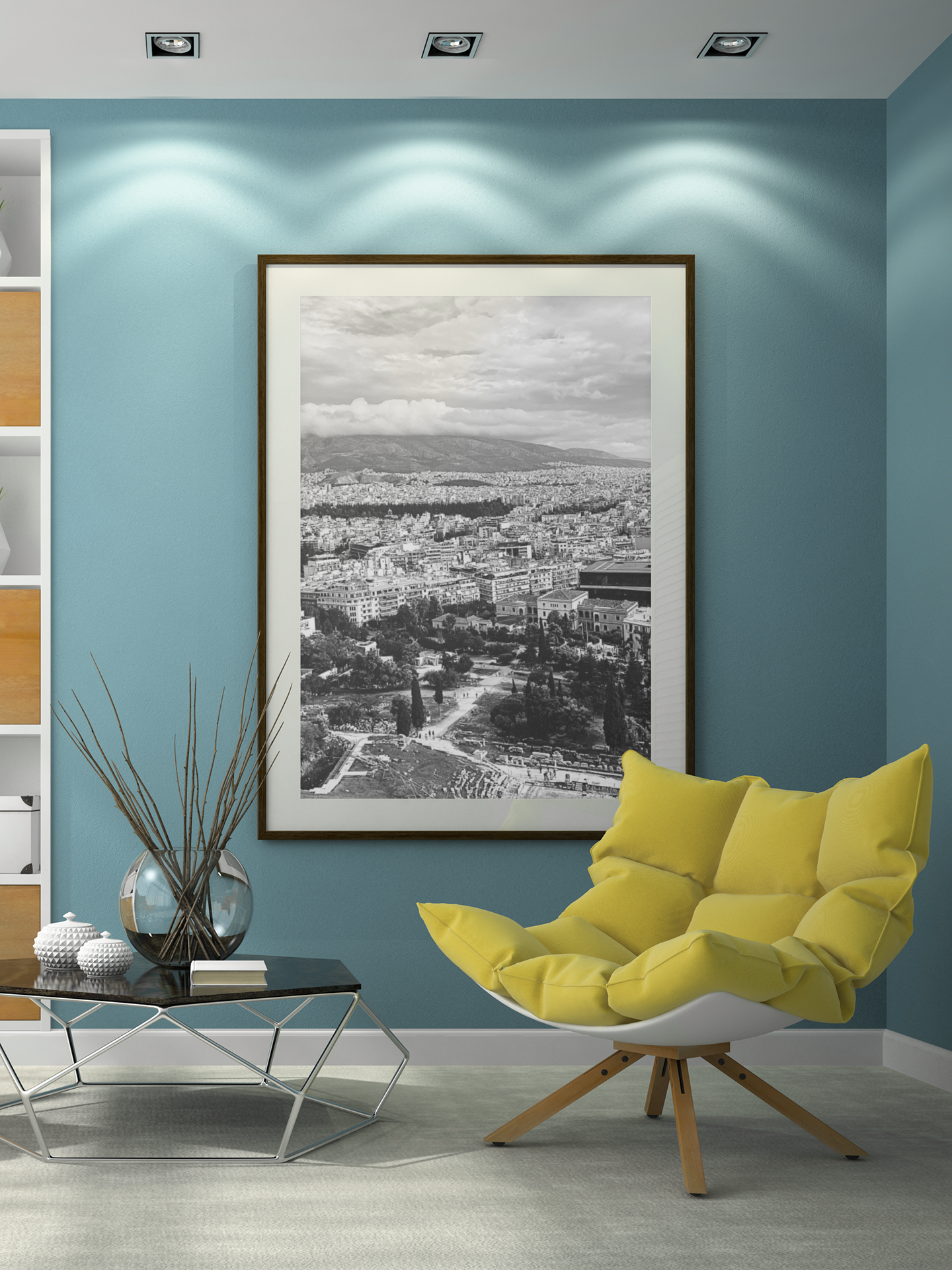 SOMETHING NEW | Athens Cityscape Stretched Canvas | Satin Wall Art