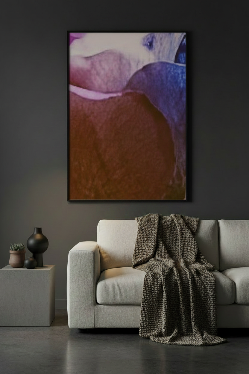 Abstract Color Wave Moody Living Room